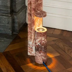 Mostro Vi Rosa Peralba Marble Floor Lamp