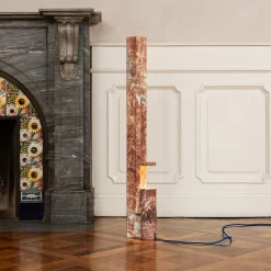 Mostro Vi Rosa Peralba Marble Floor Lamp