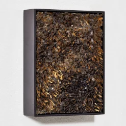 Movimento n231 Gold Glass Decorative Panel