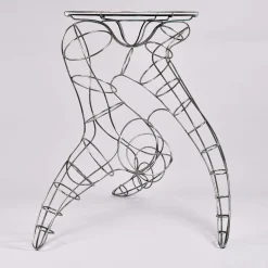 Mr Joe Metal High Table with Murano Glass Top