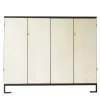 Ms. Chang Dark Oak And Leather-Parchment Cabinet