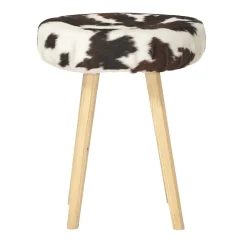 Mucca Octagonal Wood Legs Stool #2