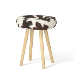 Mucca Octagonal Wood Legs Stool #2