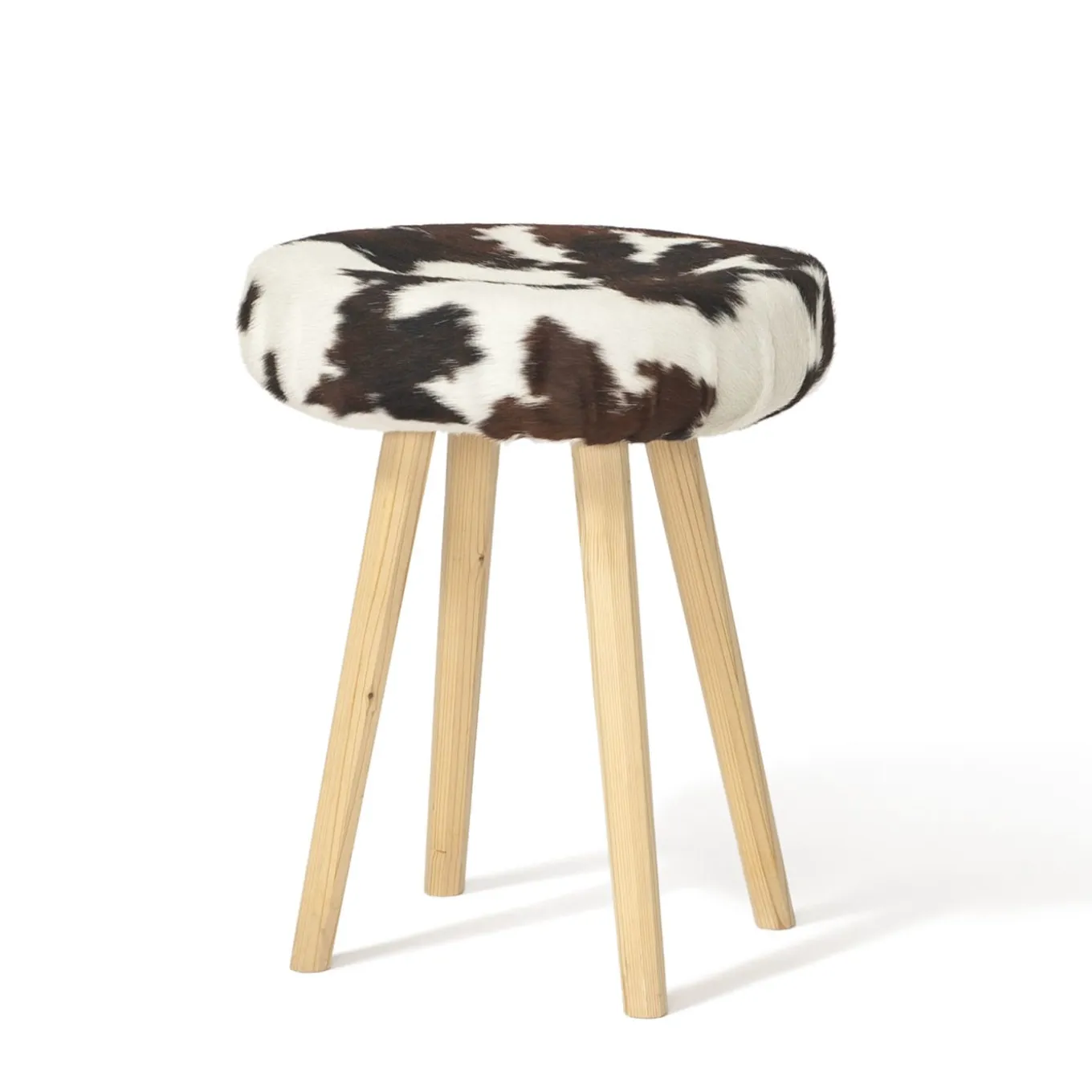 Mucca Octagonal Wood Legs Stool #2