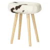 Mucca Octagonal Wood Legs Stool #1