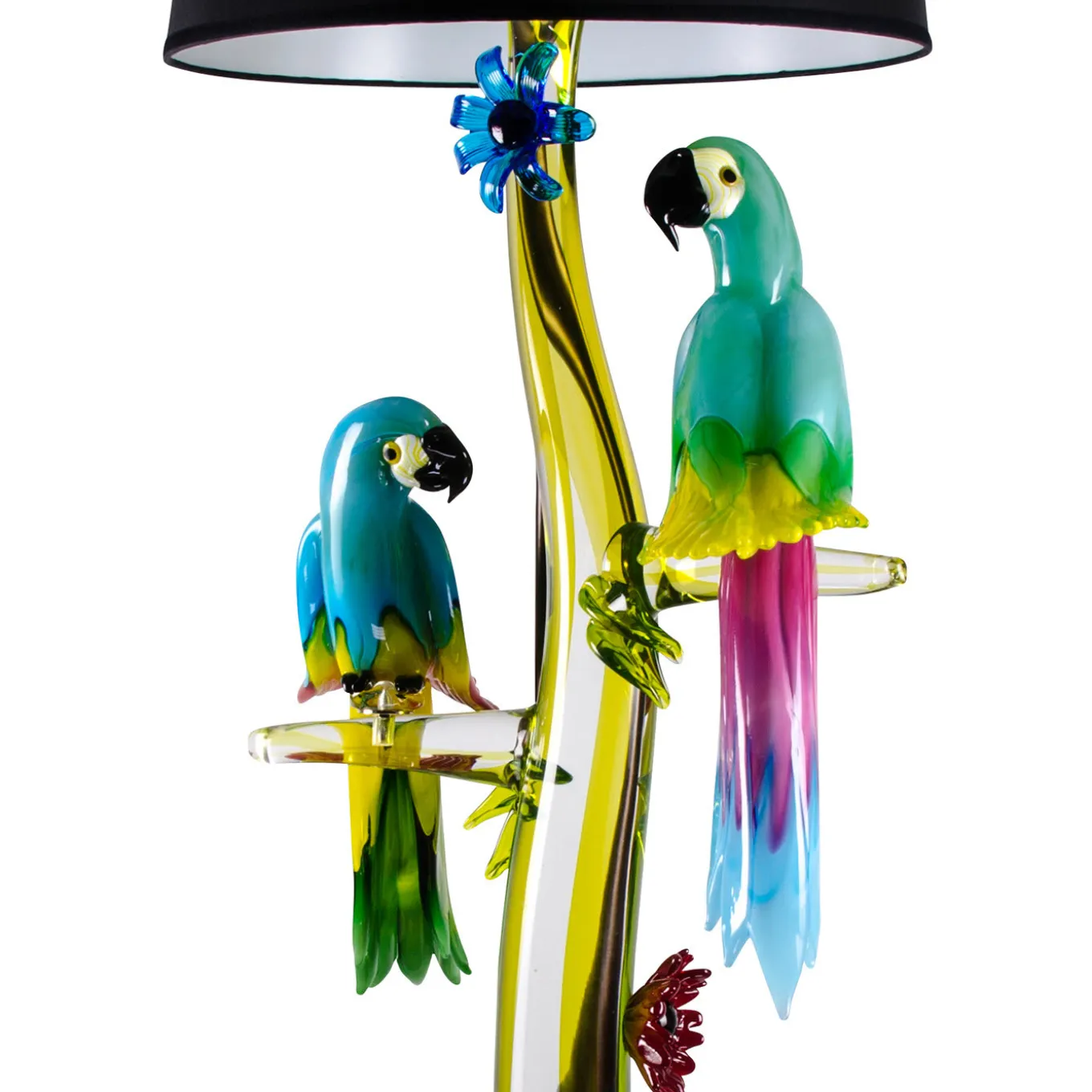 Murano Glass Parrot Floor Lamp