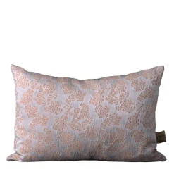 Murcia Rectangular Floral Silvery & Brown Jacquard Cushion