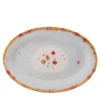 Murrine Gray Oval Rim Serving Platter