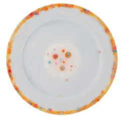 Murrine Gray Rim Charger Plate