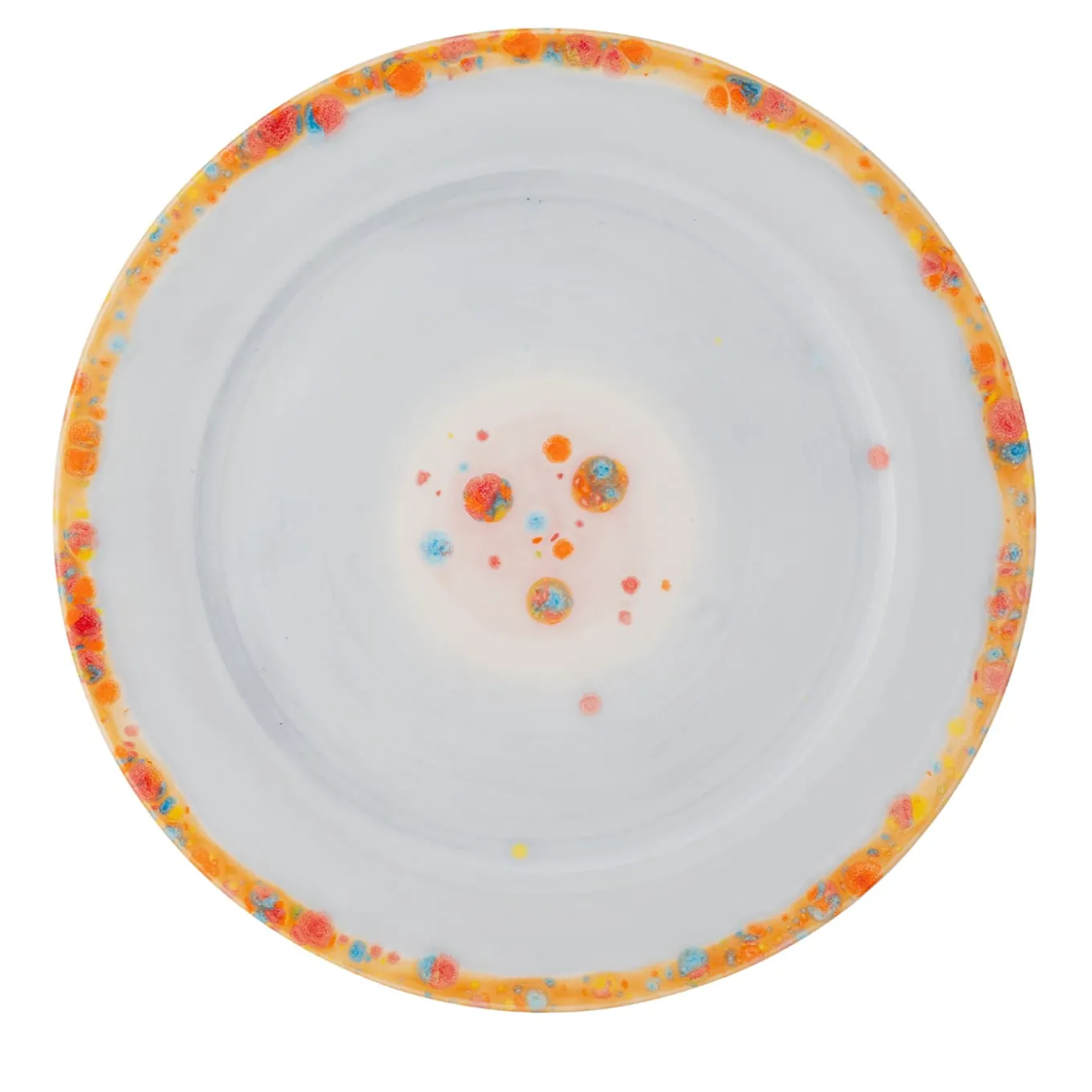 Murrine Gray Rim Charger Plate