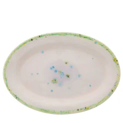 Murrine Lilac Large Oval Rim Serving Platter