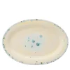 Murrine Yellow Small Oval Rim Serving Platter