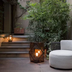 Muse Rechargeable Large Bronzed Outdoor Lantern by Tristan Auer