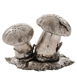 Mushroom Sterling Silver Salt and Pepper Cellar