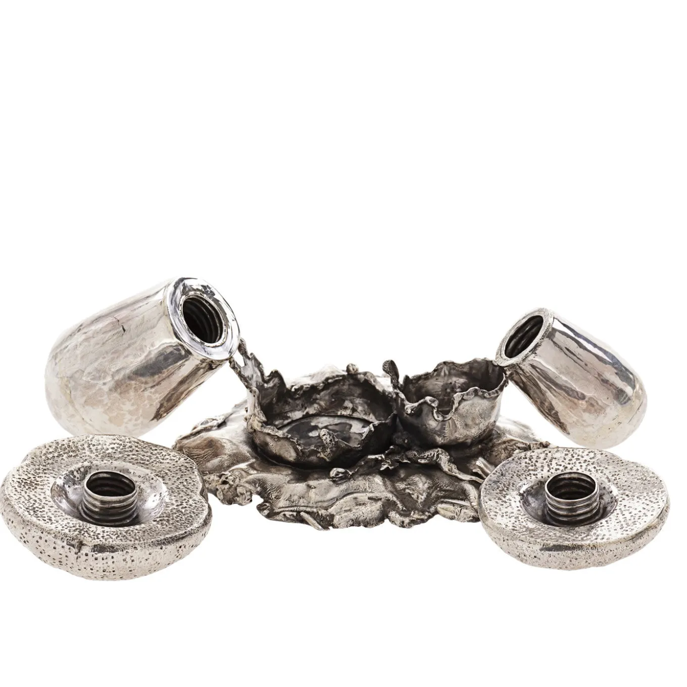 Mushroom Sterling Silver Salt and Pepper Cellar