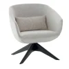 Mya Swivel Armchair with Solid Ash Base