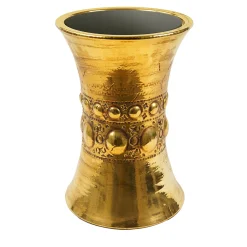 Myra Gold Ceramic Side Table by Gabriele Mengoni