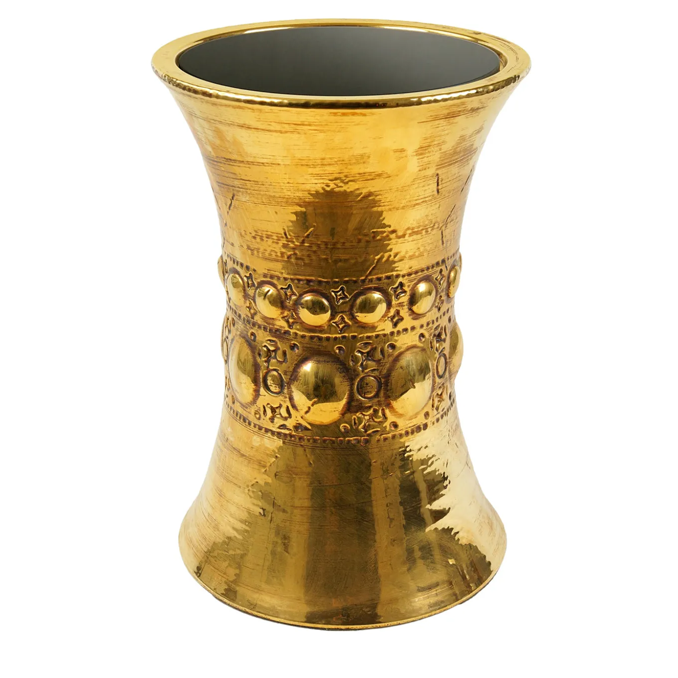 Myra Gold Ceramic Side Table by Gabriele Mengoni