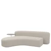 Mythos Left Sofa with Glass Side Table