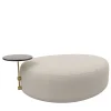 Mythos Ottoman with Glass Side Table
