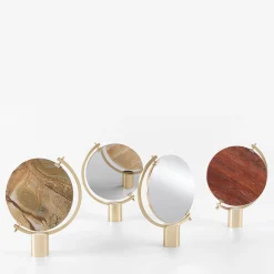 Naia Tabletop Mirror in Palomino Marble by CTRLZAK