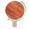 Naia Tabletop Mirror in Red Travertine Marble by CTRLZAK