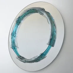 Naias Round Crystal Mirror