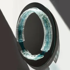 Naias Round Crystal Mirror