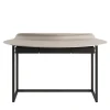 Nakamura Soul White And Black Matte Metal Desk With Drawers