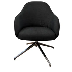 Nantes Dark Gray Swivel Armchair by Balutto Associati
