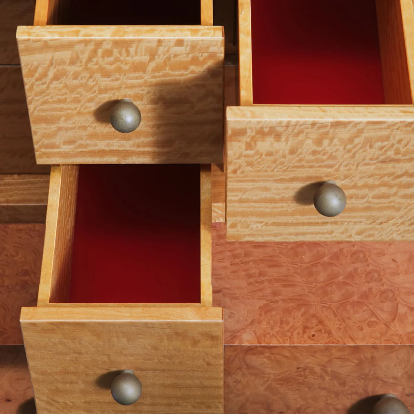 Narciso Walnut & Burl Wood Cabinet by Aurelio Porro