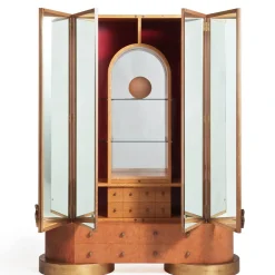 Narciso Walnut & Burl Wood Cabinet by Aurelio Porro