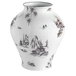 Natsumi Amphora Porcelain Vase with japanese landscape h27cm