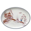 Natsumi Porcelain oval Serving Platter with japanese scenes