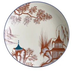 Natsumi Porcelain Soup Plate with japanese scene #6