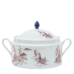 Natsumi Porcelain Tureen with japanese scenes