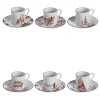 Natsumi Set of 6 Porcelain espresso Cups with japanese scenes
