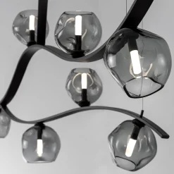Nature Chandelier with Fumé Glasses