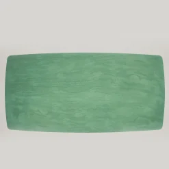 Nature Rectangular Green & Golden Wooden Dining Table