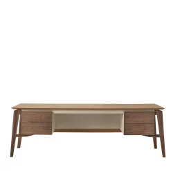 Naviglio Leather-Covered Wooden Desk