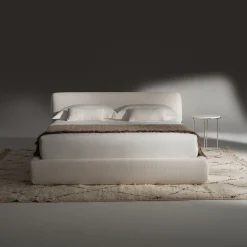 Naxos White Fabric Bed