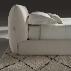 Naxos White Fabric Bed