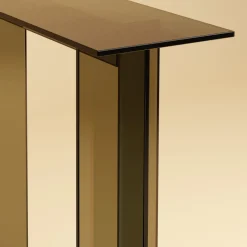 Naz Bronze Finish Glass Console