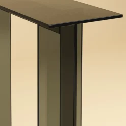 Naz Smoked Finish Glass Console