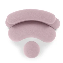 Nefelibata Composition 4.1 Sofa with Pink Bouclé Pouf