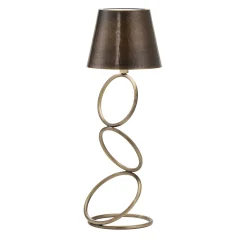 Nembus Rings Antiqued Brass Wireless Table Lamp by Itamar Harari