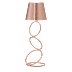 Nembus Rings Copper & Brass Wireless Table Lamp by I. Harari