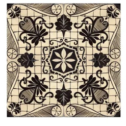 Nero Lava Set of 4 Tiles #1