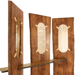 Nessente Ash Wood Triple Panel Mirror