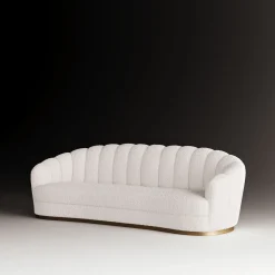 Nest Medium White Bouclé Sofa
